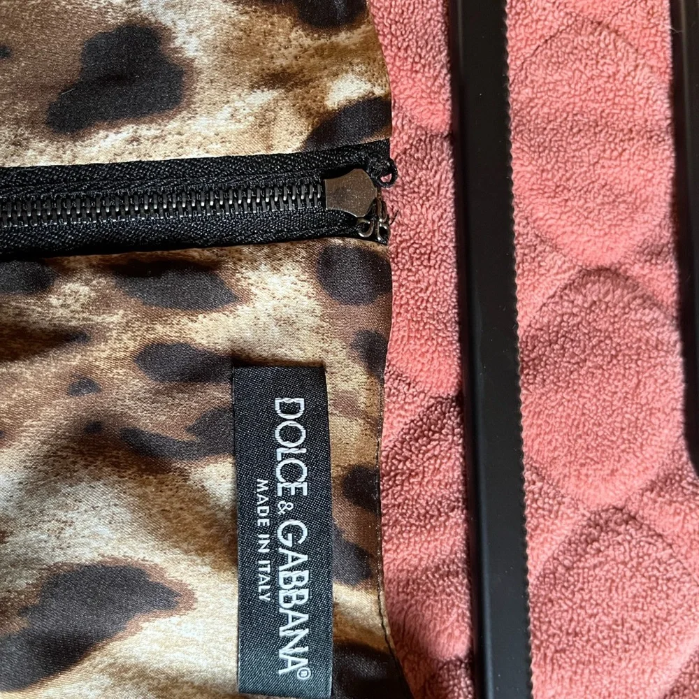 Dolce&Gabbana Leopard Print Sleeveless Silk Dress - Picture 3 of 4
